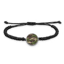 Military Camouflage Braided bracelet With Pendant