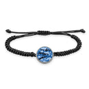 Military Camouflage Pattern String Bracelet UV glow Braided Rope Stainless Army Navy Camo Fashion Hand Accessory bangle armlet wristlet for men and women