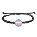 Pride Flag Braided bracelet With Pendant