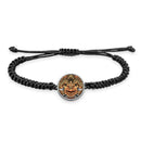 Balinese Barong Mask Braided bracelet with pendant