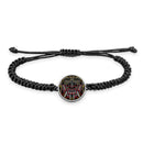 Balinese Barong Mask Braided bracelet with pendant