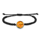 Military Camouflage Braided bracelet With Pendant