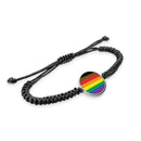 Pride Flag Braided bracelet With Pendant