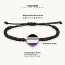 Pride Flag Braided bracelet With Pendant