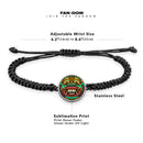 Balinese Barong Mask Braided bracelet with pendant