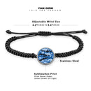 Military Camouflage Braided bracelet With Pendant