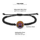 Balinese Barong Mask Braided bracelet with pendant