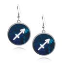 Zodiac Sign Symbols Circle earrings