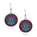 Evil Eye Circle Earrings