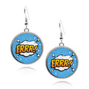 Comic Manga Circle Earrings