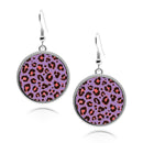 Leopard Print Circle Earrings