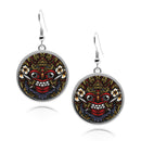 Balinese Barong Mask Circle earrings