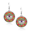 Evil Eye Circle Earrings