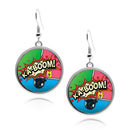 Comic Manga Circle Earrings