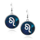 Zodiac Sign Symbols Circle earrings