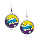 Comic Manga Circle Earrings
