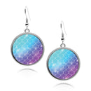 Mermaid Scales 2 Circle Earrings