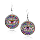 Evil Eye Circle Earrings