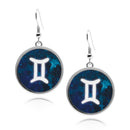 Zodiac Sign Symbols Circle earrings