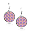 Mermaid Scales 2 Circle Earrings