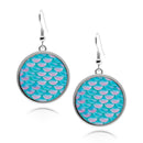 Mermaid Scales Circle Earrings