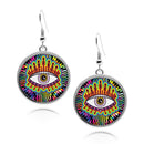 Evil Eye Circle Earrings