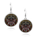 Balinese Barong Mask Circle earrings