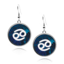 Zodiac Sign Symbols Circle earrings