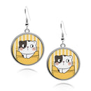 Cute Cat Pockets Circle Earrings