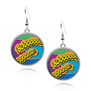 Comic Manga Circle Earrings