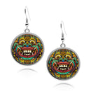 Balinese Barong Mask Circle earrings