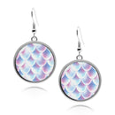 Mermaid Scales Circle Earrings