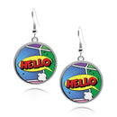 Comic Manga Circle Earrings