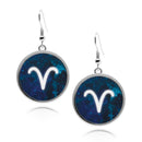 Zodiac Sign Symbols Circle earrings