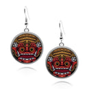 Balinese Barong Mask Circle earrings