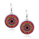 Evil Eye Circle Earrings