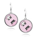 Cute Cat Pockets Circle Earrings