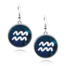 Zodiac Sign Symbols Circle earrings