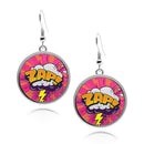 Comic Manga Circle Earrings
