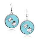 Cute Cat Pockets Circle Earrings