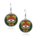 Evil Eye Circle Earrings
