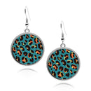 Leopard Print Circle Earrings