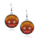 Balinese Barong Mask Circle earrings