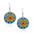 Evil Eye Circle Earrings