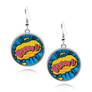 Comic Manga Circle Earrings