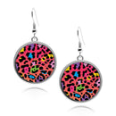 Leopard Print Circle Earrings