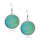 Mermaid Scales 2 Circle Earrings