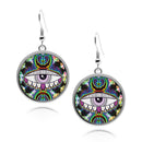 Evil Eye Circle Earrings