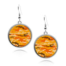 Military Camouflage Circle Earrings