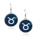 Zodiac Sign Symbols Circle earrings
